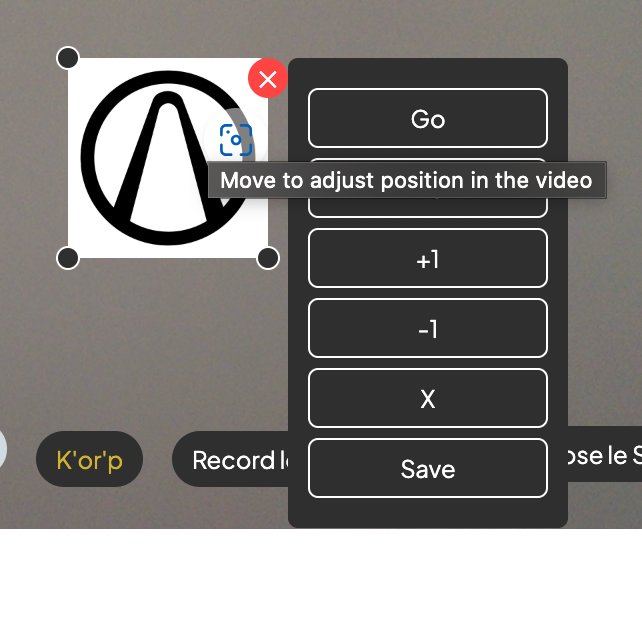 Menu modal UADIA pour contrôle de layers streaming avec boutons Go No +1 -1 X Save
